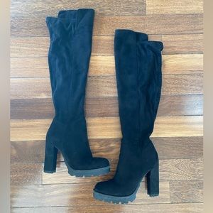 Jennifer Lopez Over the Knee Suede boots Size 7.5
